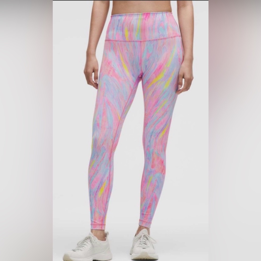 Lululemon Prism Marble Multi Wunder Train Leggings